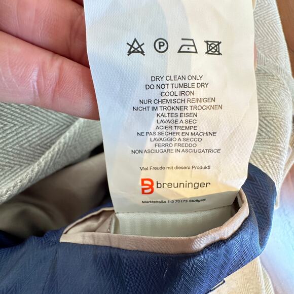 Paul Womens 2-Piece Jacket & Pant Suit Small Slim Fit Chevron Gray European - Picture 10 of 16